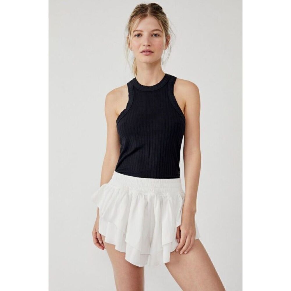 Free People Tank Top Womens Size Small Black Blissed Out Racerback OB1132522